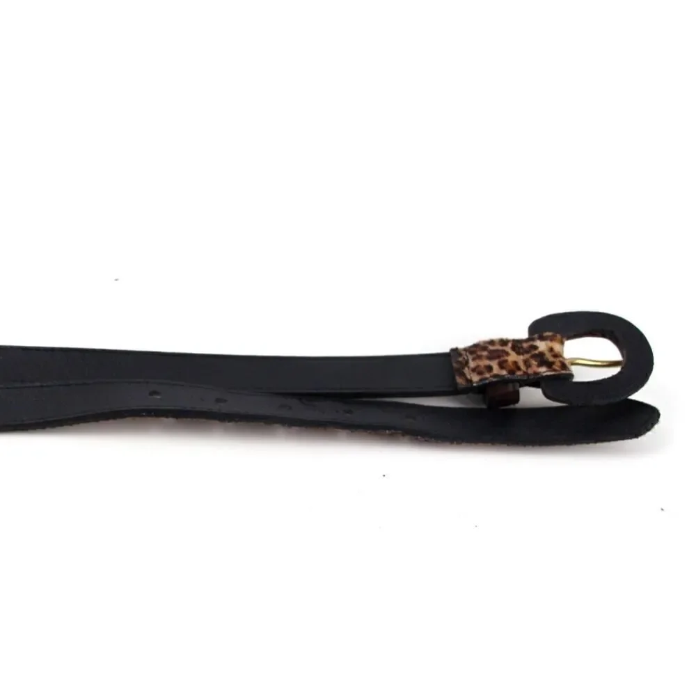 Avignon PONY HAIR LEOPARD PRINT REAL LEATHER 3/4